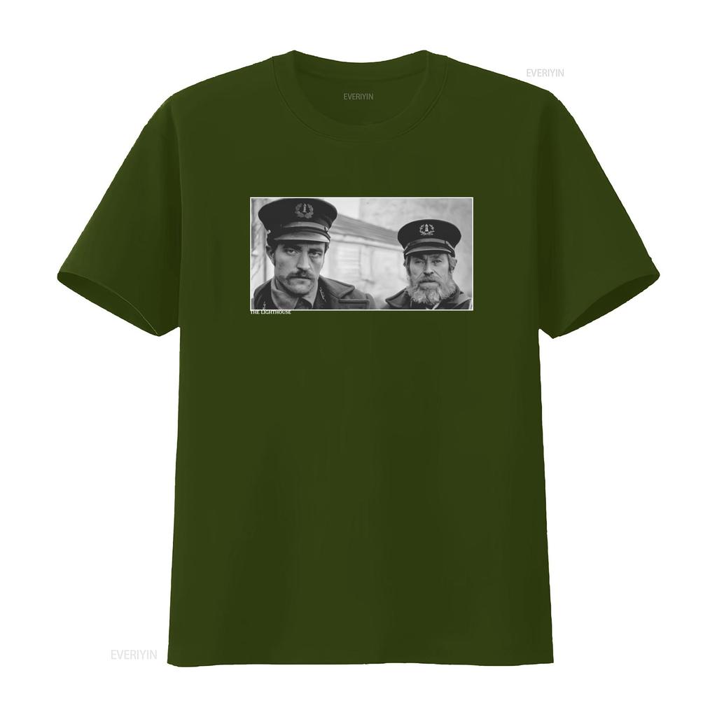 MenWomen The Lighthouse Movie T Shirt Featuring Robert Pattinson Willem Dafoe Directed by Eggers Vintage Washed Unisex Fashion