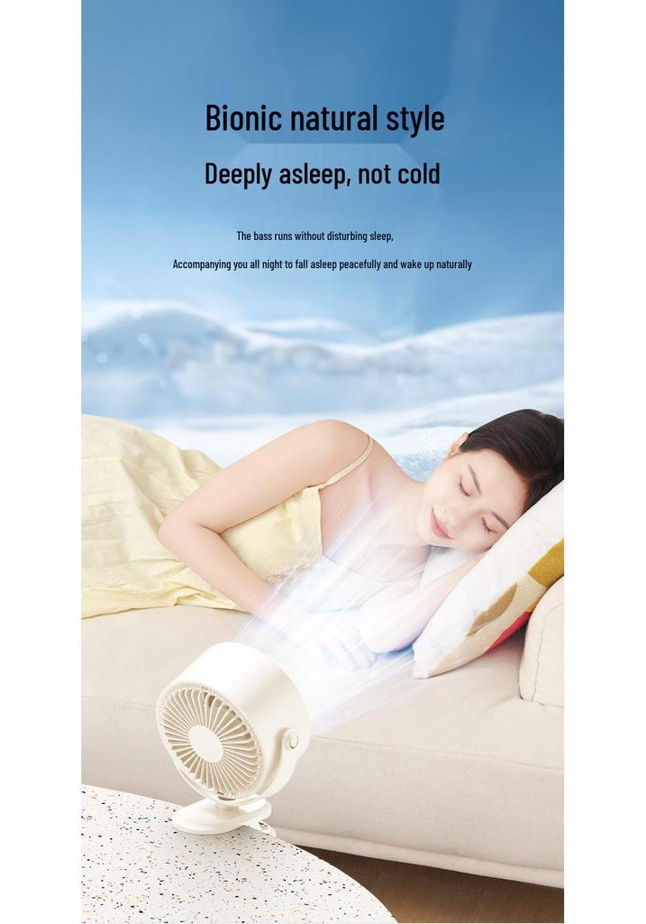 New High-Speed Clip-On Fan: 100 Gears, Digital Display, Wall-Mountable, Rechargeable for Home or Office Use