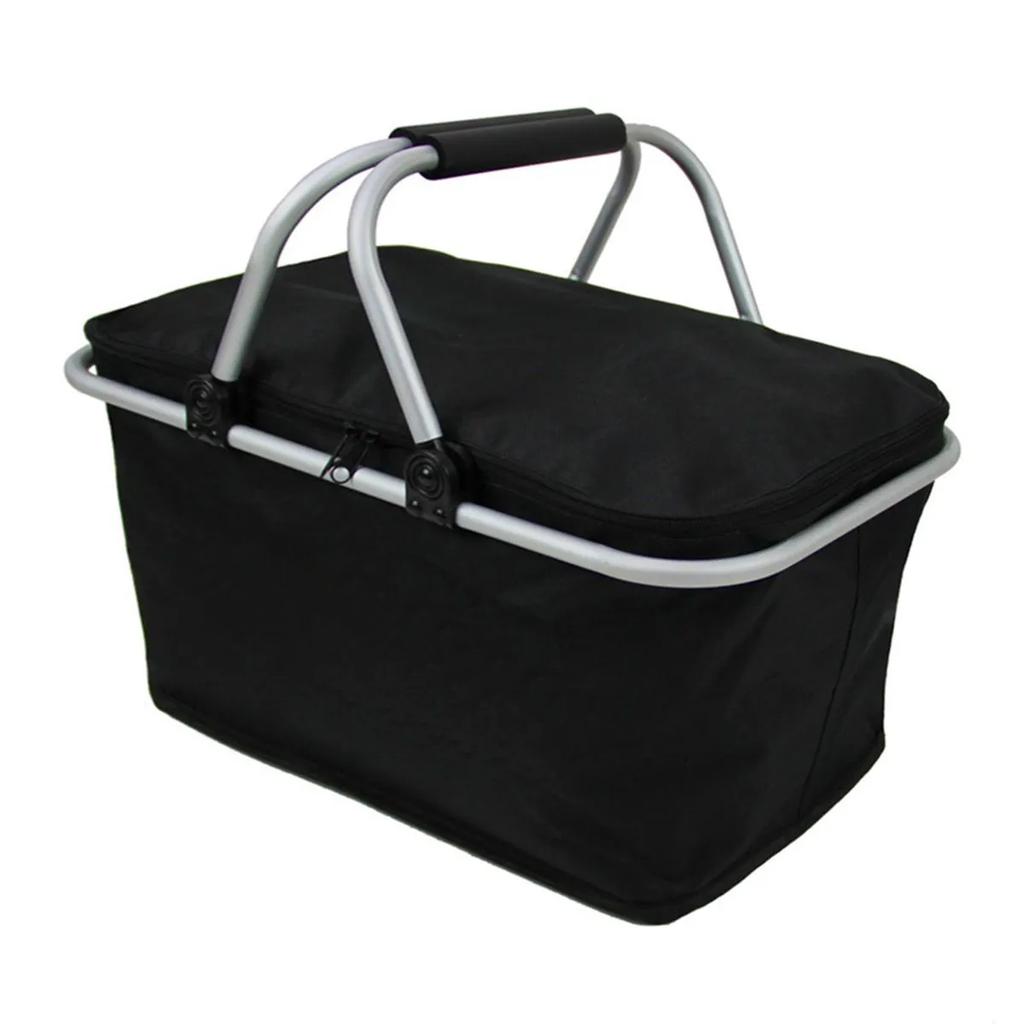 Car Oxford Outdoor Picnic Insulation Storage Basket Refrigerated Food Delivery Box Folding Shopping Basket Trunk Storage Box