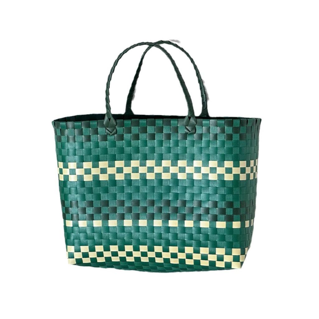 M Home, Large Capacity Hand-woven Vegetable Basket Open Shopping Bag Daily Versatile Commuter Women's Shoulder Handbag