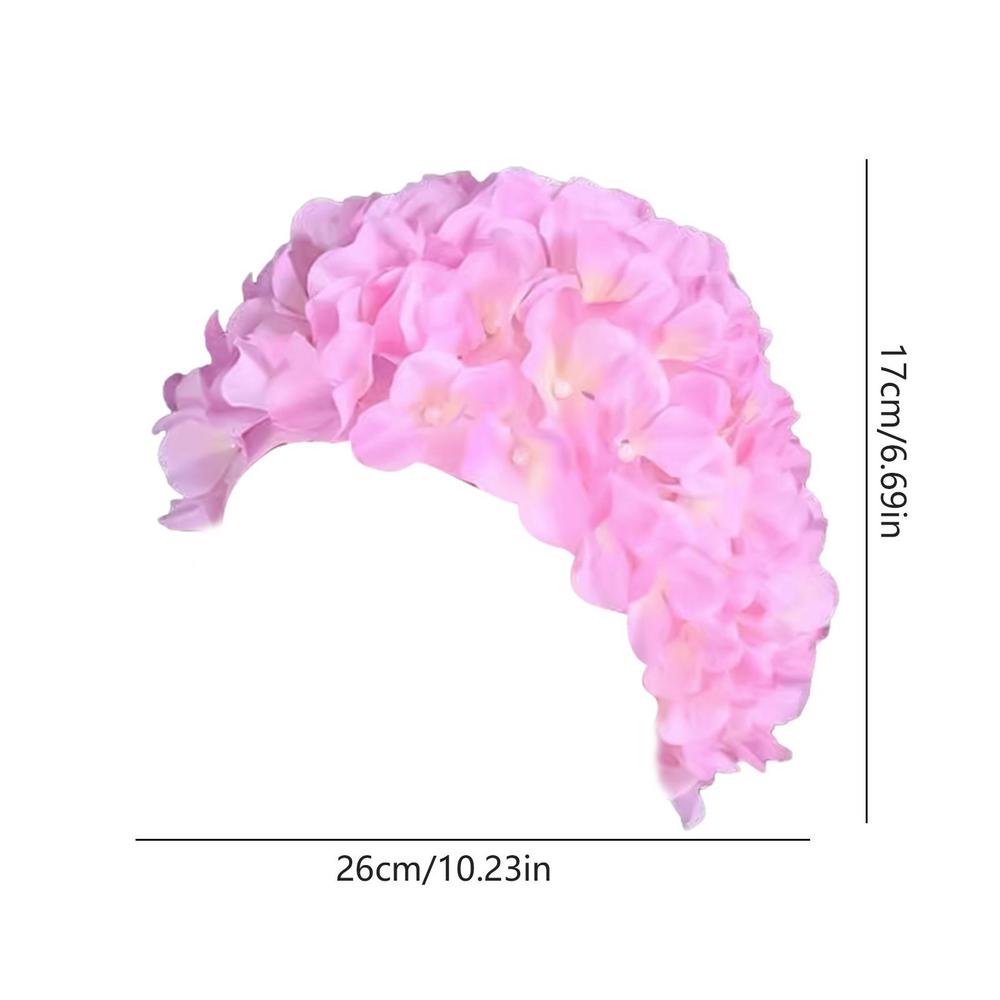 Women 3D Petal Swimming Caps For Long Hair Outdoor Women Fashion Retro Flower Cap Delicate Swimming Cap