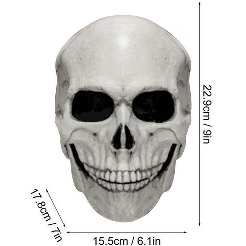 Latex Huvudskallemask Hjälm med Rörlig Käke Party Halloween Rekvisita Huvudbonad