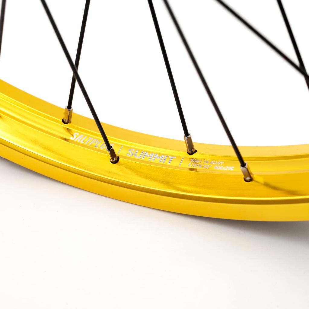 Salt BMX Wheel Everest Front Axle Compatible Gold 20-inch 3/8"