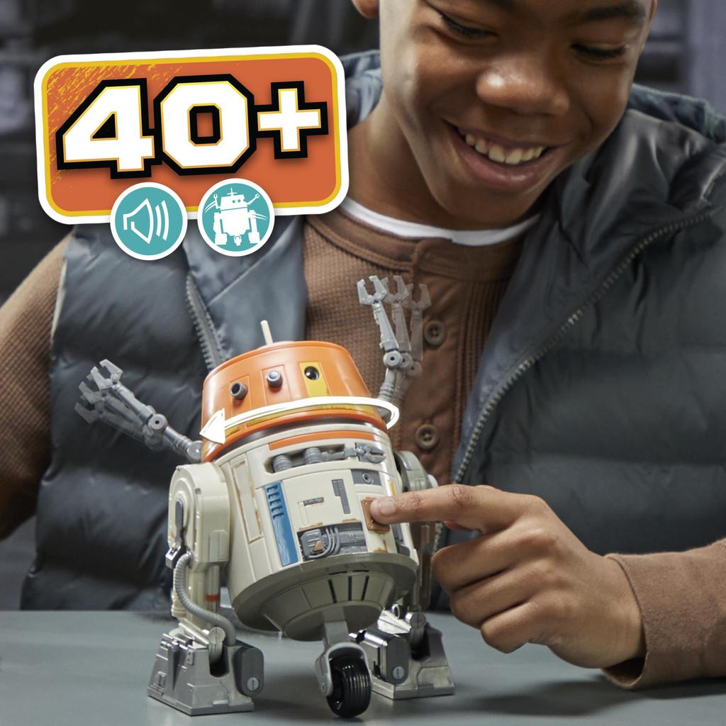 Hasbro Star Wars Ahsoka Chatterback Star Wars Animatronic Mais de 40 sons e movimento Brinquedo interativo Star Wars para maiores de 4 anos F6867 Produto original