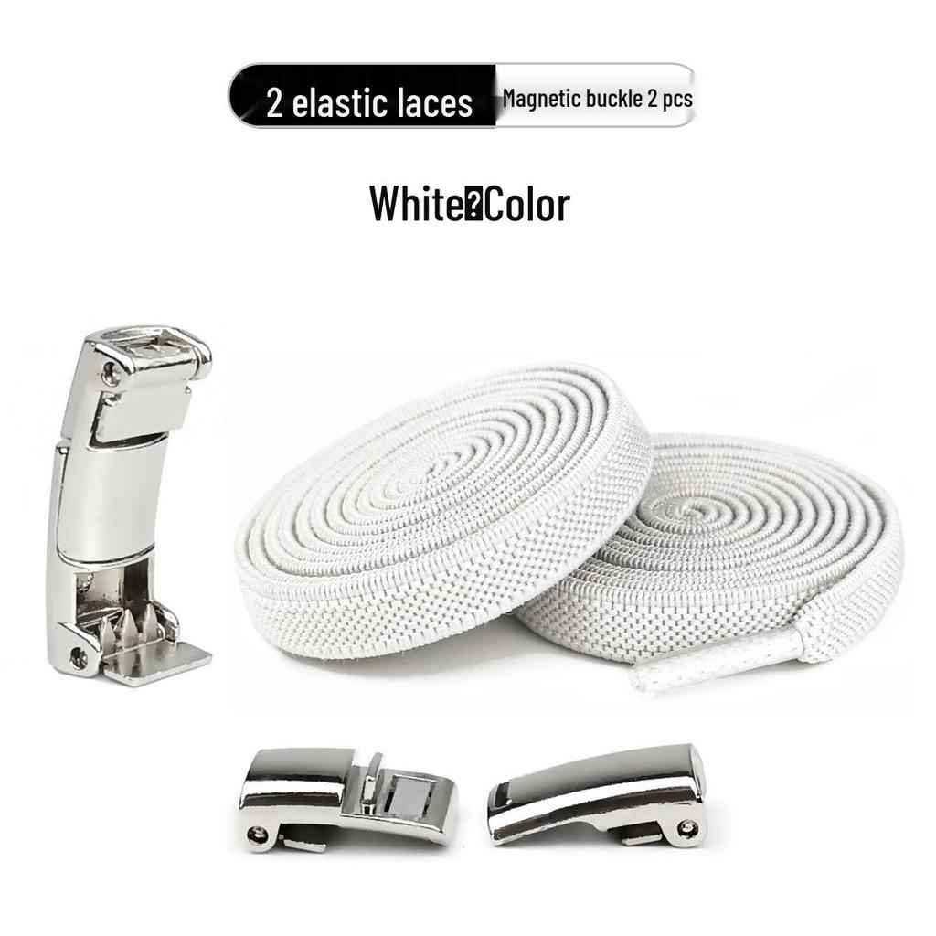Upgraded 8mm Mesh Elastic No-Tie Shoelaces with Magnetic Buckle