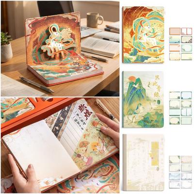 Good-looking 3D Pattern Scrapbook Full-Color Notepad Chinese Style Notebook Office Supply