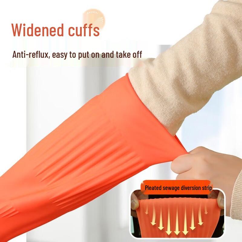 Qiaoyi Warm Fleece-lined Household Rubber Gloves