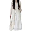 Autumn Dress Pleated Long-sleeved Dress Women's New Design Sense High Waist Loose Long A-shaped Skirt Tide