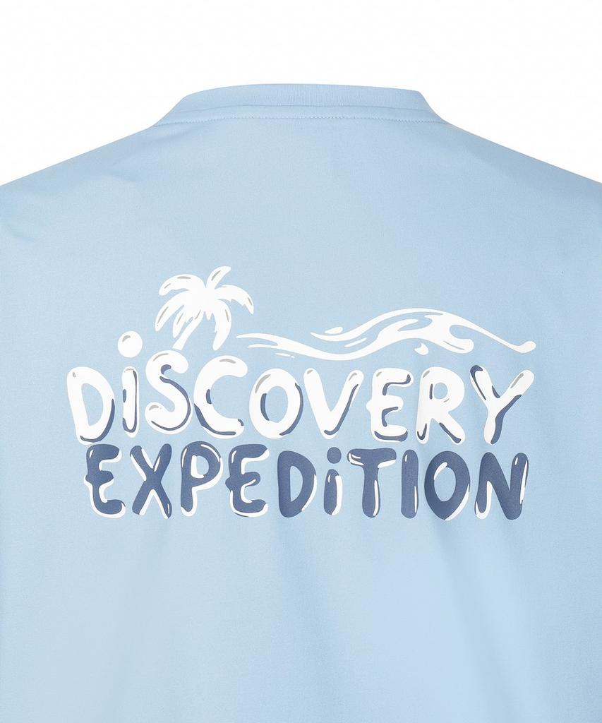 DISCOVERY EXPEDITION Women'S Essential Short Sleeve Crop Cover-Up (L/Blue)