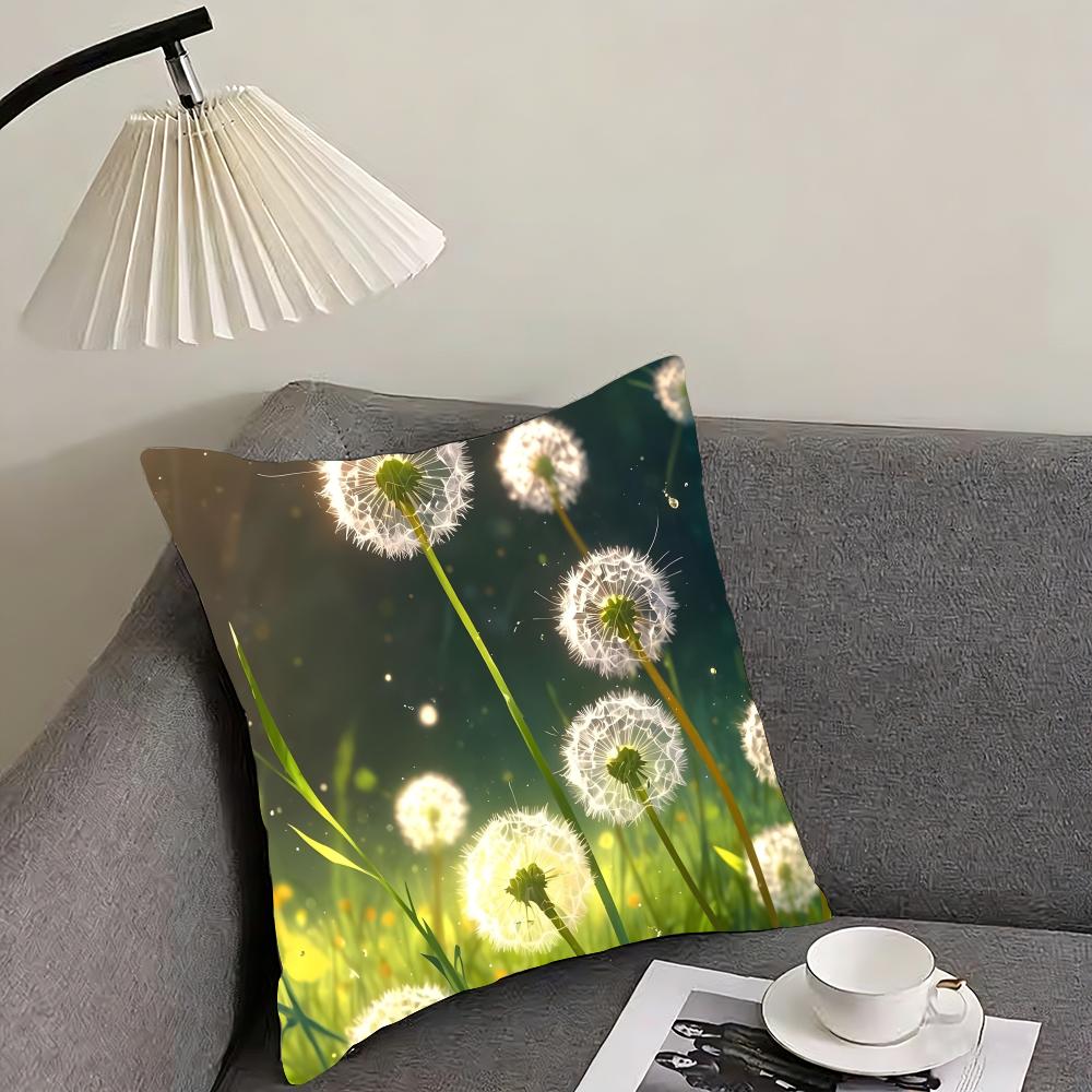 Dandelion Fashion Cushion Cover Pillowcase Ultra Soft Skin Friendly Fabric Cloud Like Comfort  Concealed Zipper