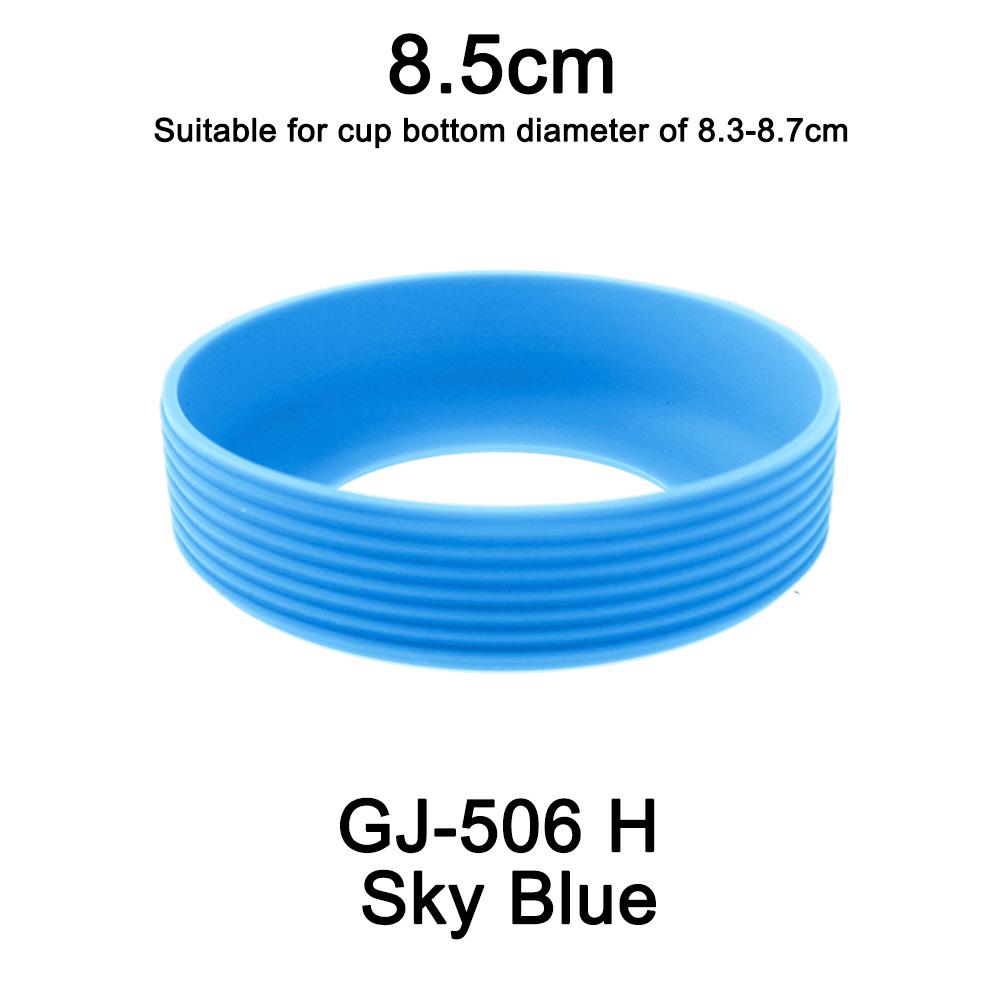 1 pièce 8,5 cm 21 g 15 couleurs Fileté Silicone Souple Couvercle de Fond de Tasse Anneau Manchon Gaine Résistant à l'Usure Antidérapant Bonne Résistance