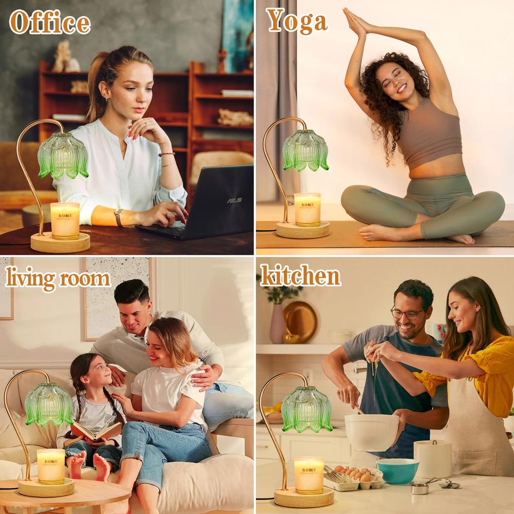 Romanticaromatherapy Wax Melting Lamp Melting Candle Lamp Bedroom Wax Melting Lamp Can Be Timed Dimming Aromatherapy Lampfragrance Birthday Gift