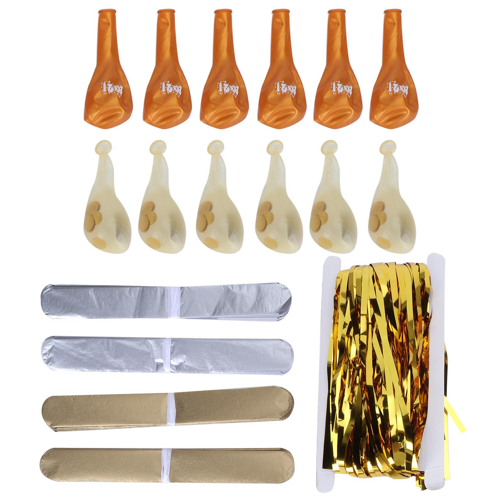 

Sequin Balloon Set Decorative Fringed Curtain Paper Flower Ball for 2021 New Year Party