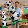 5/1x Aluminum Foil Balloon Football Balloon Column Soccer Theme Party Decoration Soccer Fan Decor Stand Ballon Accessories