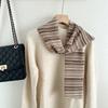 Striped Knitted Scarf for Autumn and Winter New Scarf for Couples