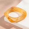 Exaggerated Big Irregular Square Acrylic Chunky Bangle for Women Summer Candy Color Resin Wide Bracelets Couple Jewelry Gifts