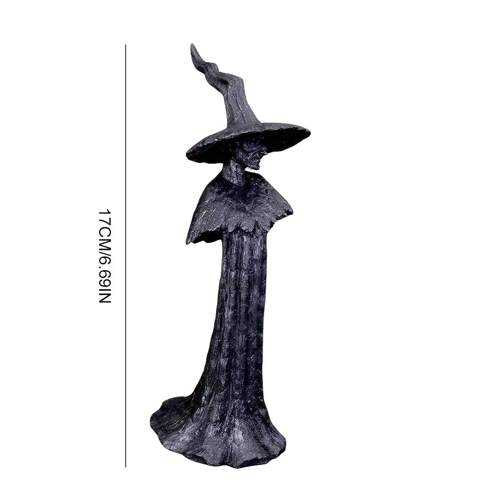 Mysterious Statue New Gothic Bookshelf Decor Black Robe Queen Figure Elegant Sitting Posture 3D Printed Statue Garden Bookshelf