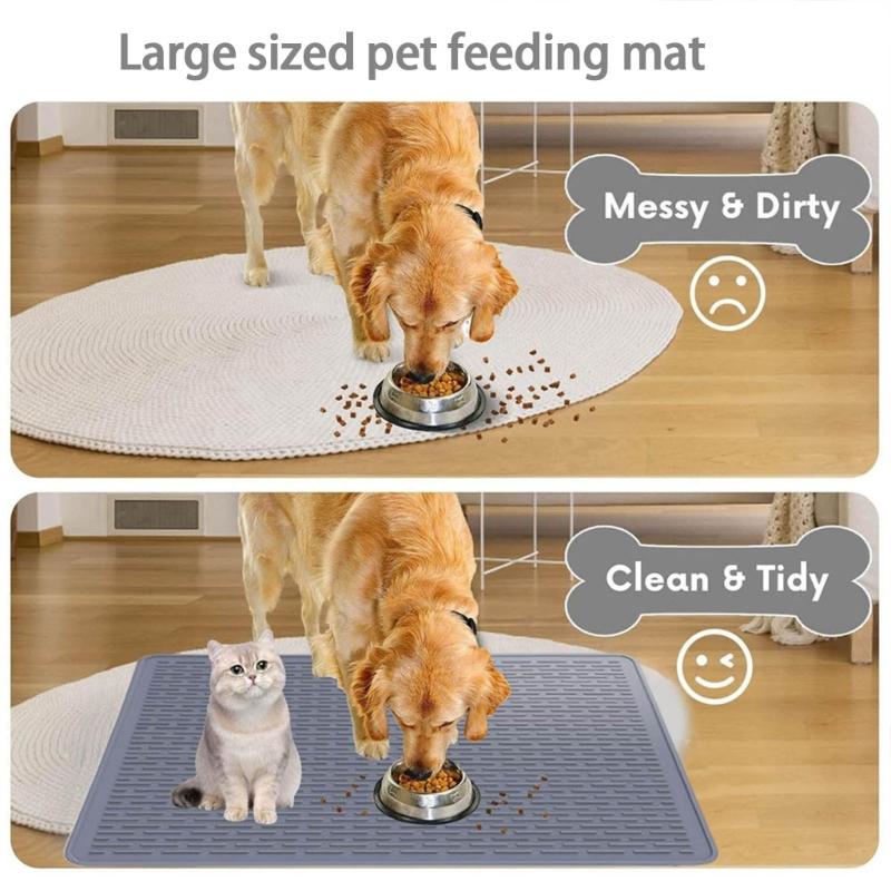 Extra Large Waterproof Dog Food Bowl Carpet Without Slip Base Easy To Clean 92x52cm