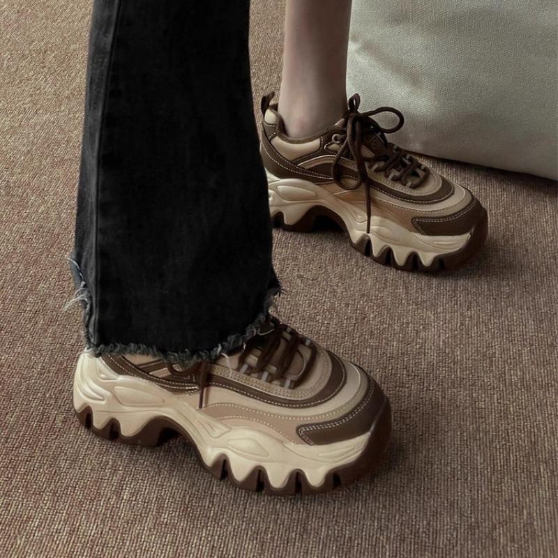 Women's shoes summer casual heightening platform dad shoes versatile running sneakers women's trend