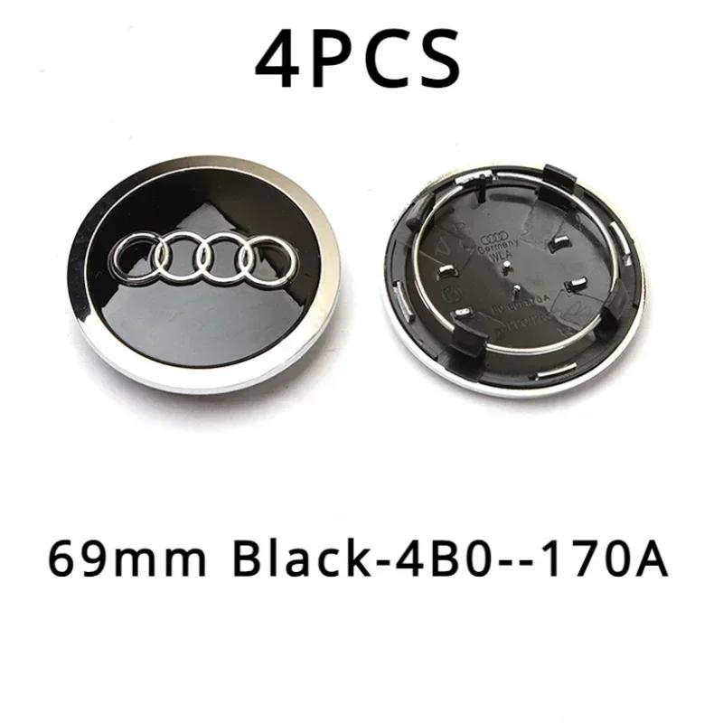Hub Caps Hot For qaz24 4P 60/61/68/69mm For qaz24 Alloy Wheel Centre Caps Hubs Dust Covers qaz24 A3 8L 8P A4 B5 B6 B7 A6 C5