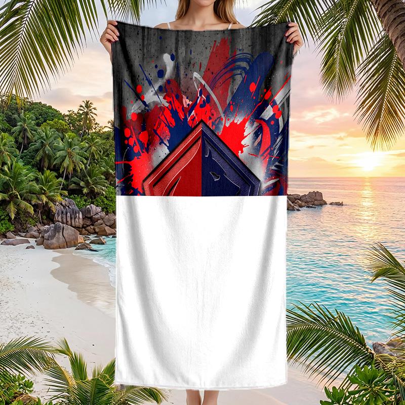 LOSC Lille FC Print Quick Dry Beach Towel Microfiber Absorbent Portable Travel Swimming Towel
