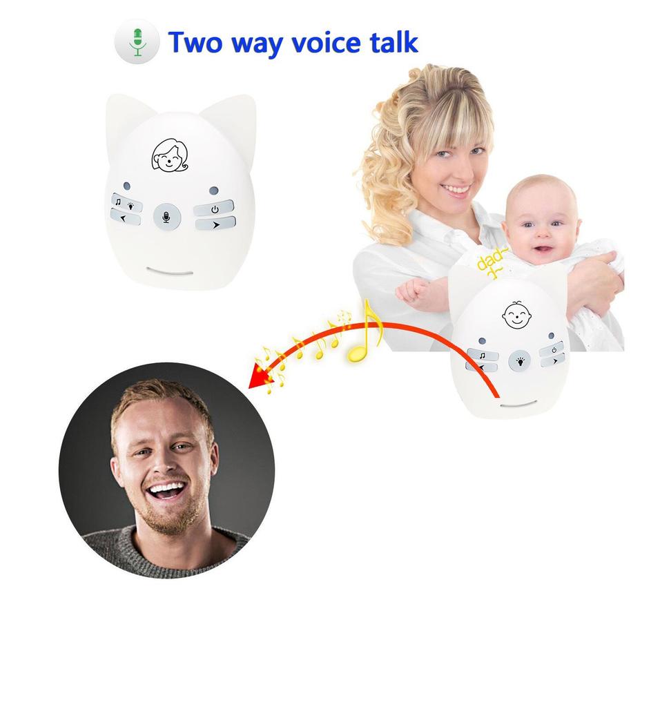 V30 Wireless Two-Way Baby Monitor with Sound Alerts and Battery Power