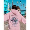 2025 Cross-Border Three-Headed Demon Cat Print Women's Hooded Sweatshirt