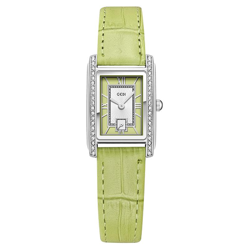 

Retro Style Temperament Small Square Watch Niche High Sense Student Watch Women S Dopamine Belt Quartz Watch