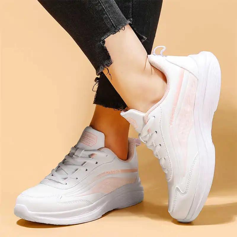 Fashion Normal Leather Big Sole Women's Black Boot Mary Jane Sneakers For Teen Autumn Shoes Sport Fashion Minimalist Model Sunny