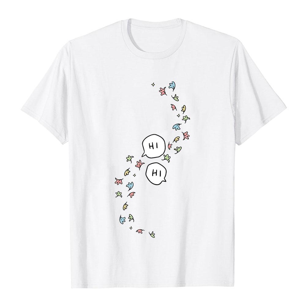 Heart & Stopper Hi Hi Tees Short Sleeve Cotton Summer O-neck Tshirts Fashion Design Graphic Print T-shirt Casual Loose Unisex