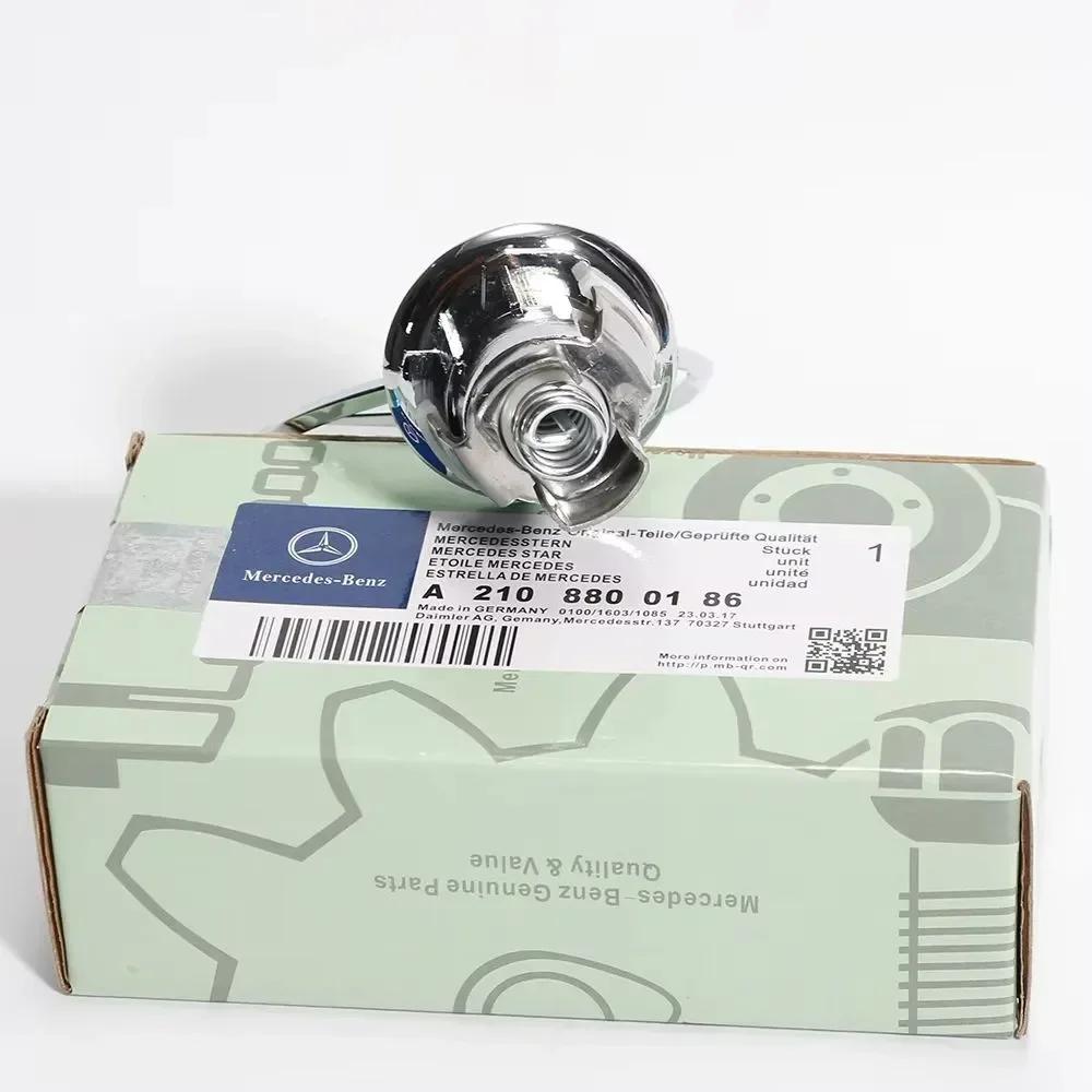 AAVQ1 44mm 3D Metal Blue Chrome Star Bonnet Hood Logo Emblem For Mercedes Benz AMG W204 W205 W203 W211 W212 W213 W201 W210 W124