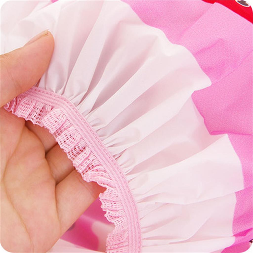 Bath Shower Cap Reusable Waterproof Kitchen Oilproof Hair Hat Cute Cartoon Design for Adults