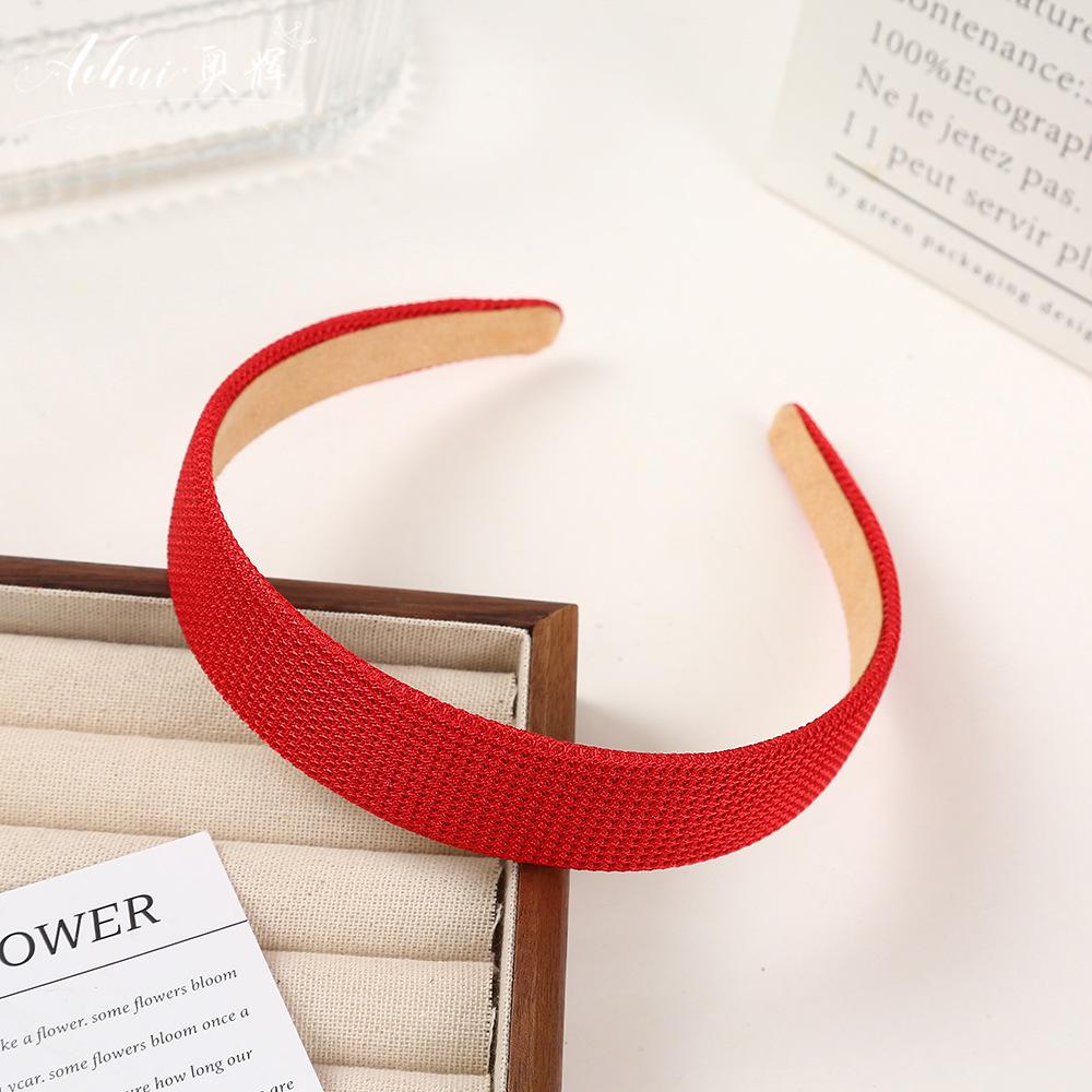 Korean Style Wide Brim Headband: Summer Solid Color Hair Accessory for Women