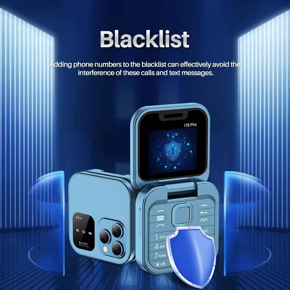 I16pro Flip Mini Mobile Phone F15 Button Elderly Machine Dual Card 2G Multi-language