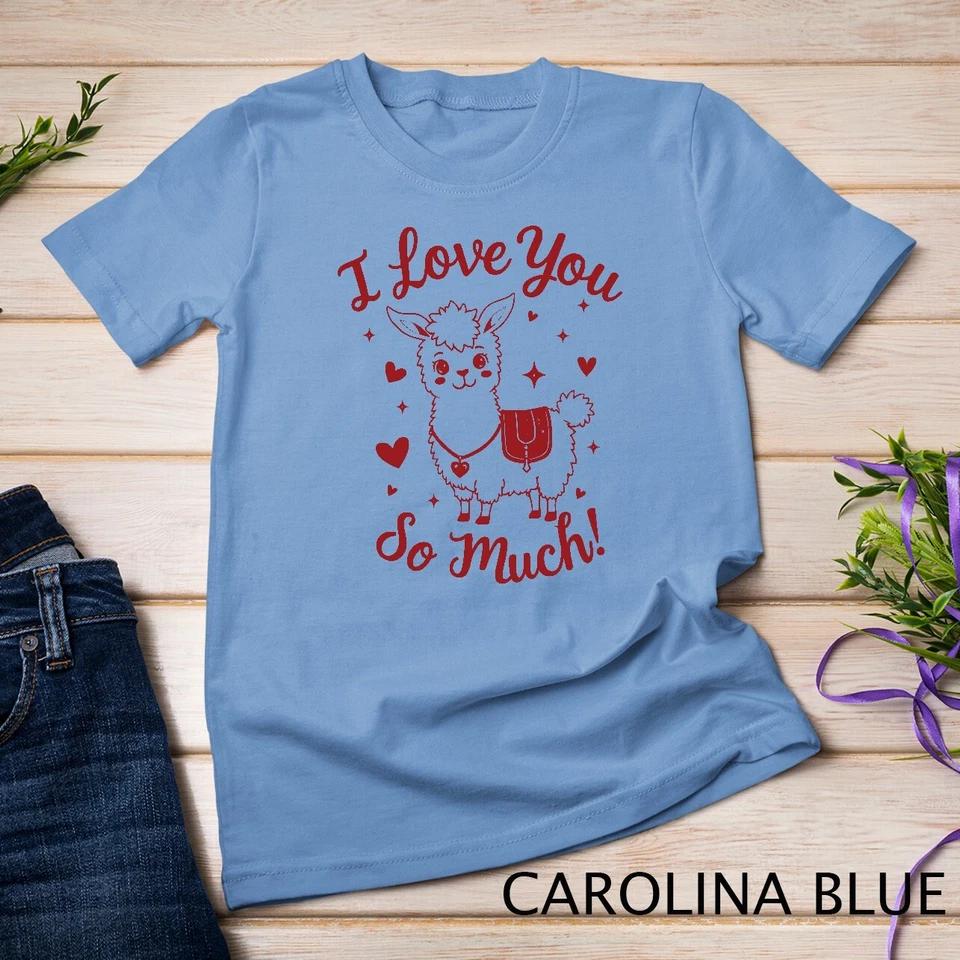 Llama Love A Heartfelt Valentine s Day Design Funny T-Shirt Unisex T-shirt 3 XL