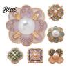Decorative Lapel Pin Women Brooch Imitation Pearls Enamel Glaze Flower