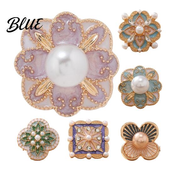 Decorative Lapel Pin Women Brooch Imitation Pearls Enamel Glaze Flower