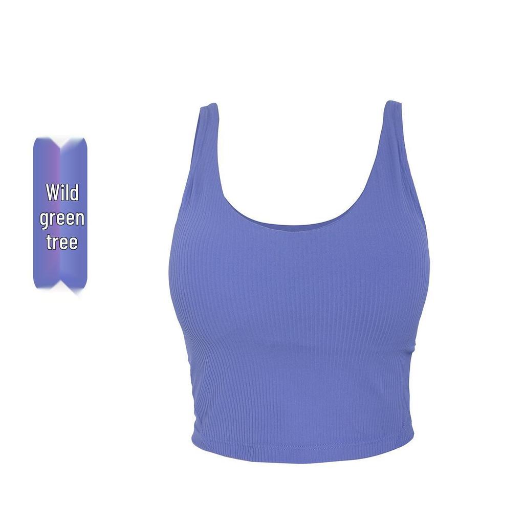 Women's Al*gn Yoga Tank Top - Shockproof Elastic Sports Bra with Chest Pads