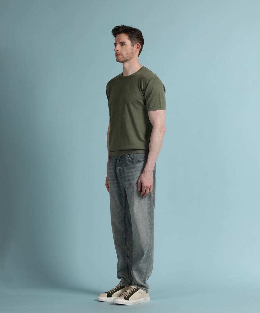 PANICALE Khaki Vintage Washed Round Knit (Type B)