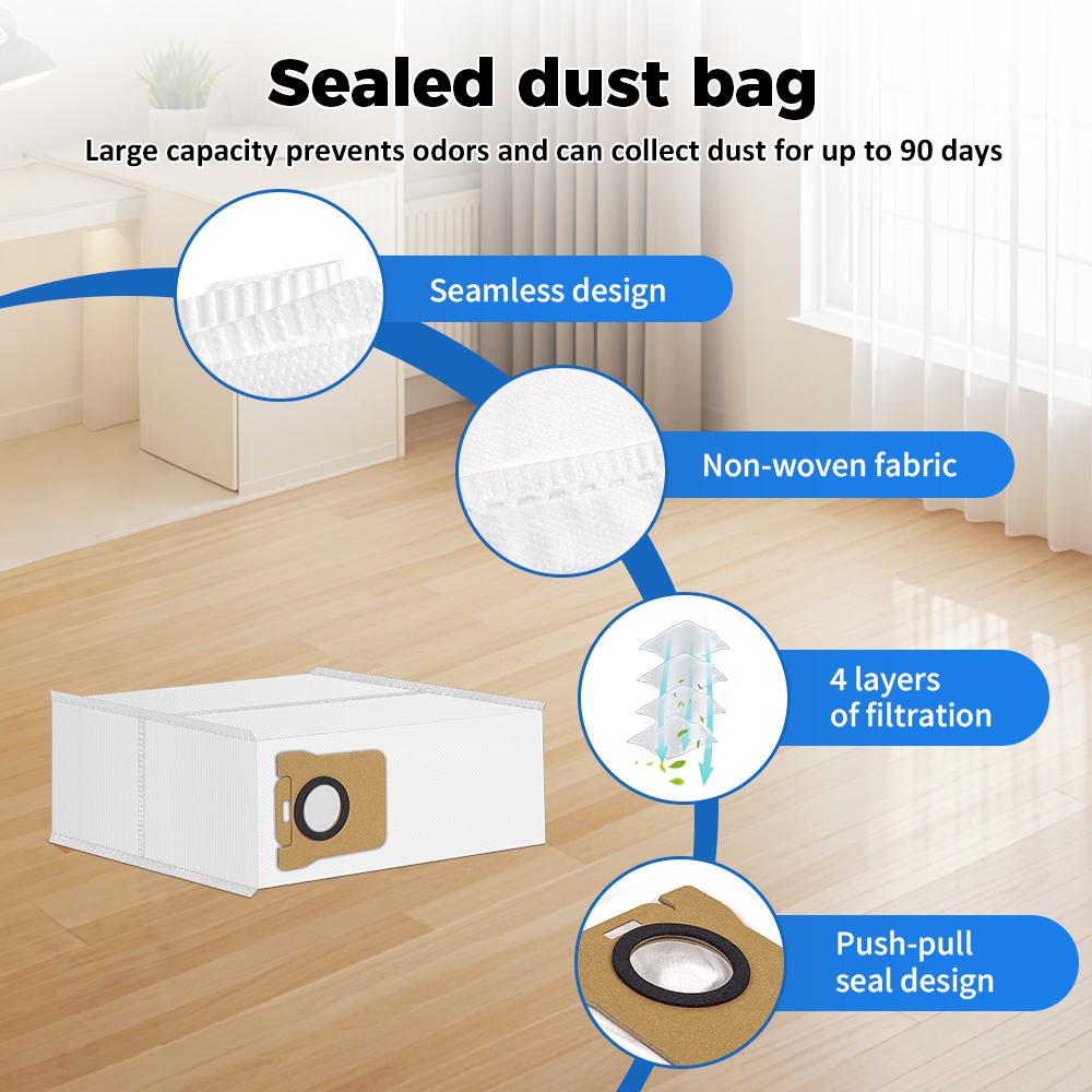 For Xiaomi Mi Robot Vacuum-Mop 2 Ultra Mijia STYTJ05ZHM Trash Bag Spare Parts Vacuum Cleaner Dust Bag Kitfort Home Appliance