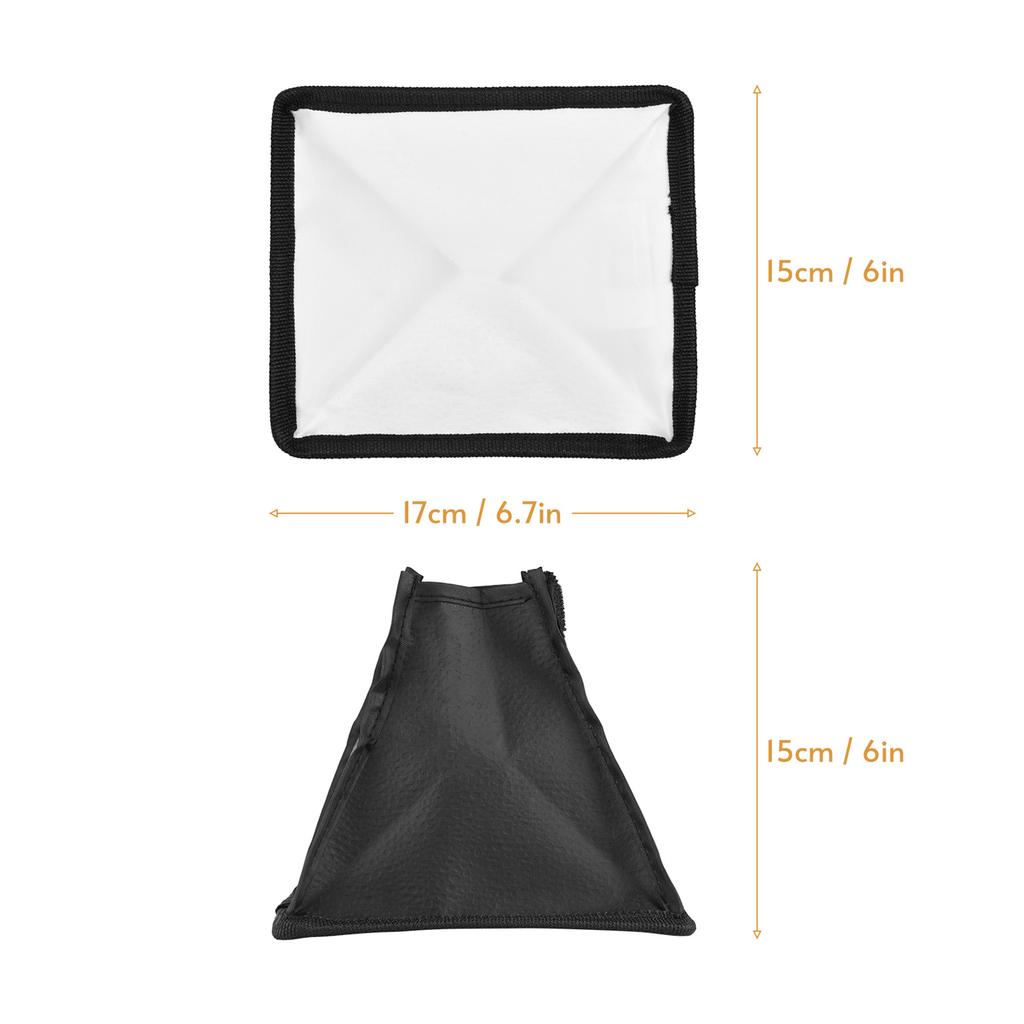 17 * 15cm 6.7 * 6in Mini Universal Camera Flash Softbox Speedlite Diffuser Foldable with Carry Bag Replacement for