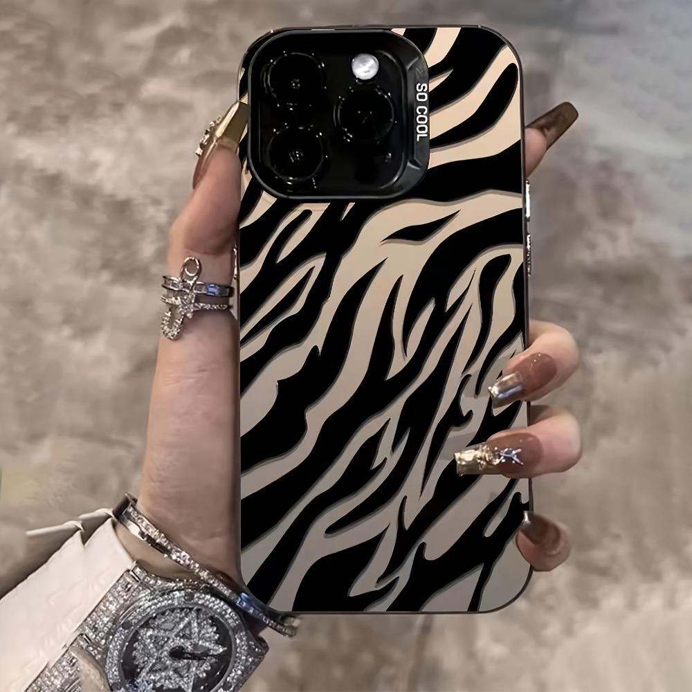 Zebra Stripe Pattern Phone Case Suitable for iPhone 17 16 15 14 13 12 11 Pro/Max/Plus Anti Drop and Shockproof Back Cover