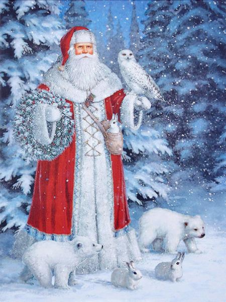 Diy 5d voller Diamant Malerei Cartoon Stickerei Platz Runde Bohrer Schnee Santa Eisbär Mosaik Kreuz Stich Kunst Hobby Geschenk