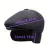 1 Pc Warm Winter Caps for Men Solid Black Grey Ivy Newsboy Flat Cap Male 5 Panels Beret Hat with Ear Flaps Bere