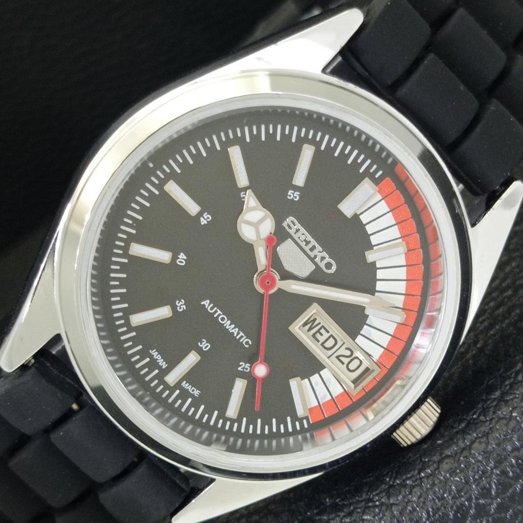 

ВОССТАНОВЛЕННЫЕ ВИНТАЖНЫЕ МУЖСКИЕ ЧАСЫ SEIKO 5 AUTOMATIC 6309A ЯПОНИЯ ЧЕРНЫЕ a440856-4 Sk-a440856
