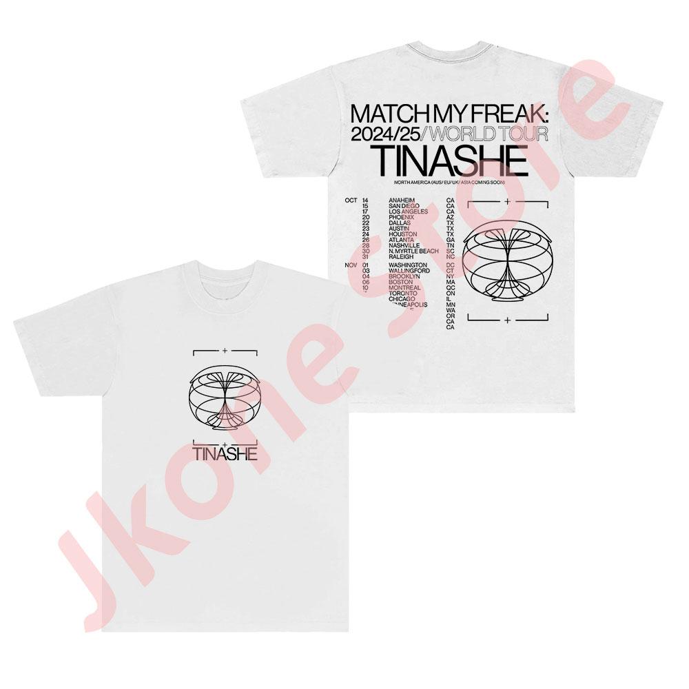 

Tinashe Match My Freak World Tour Merch TShirts New Logo Tee Summer Women Unisex Fashion HipHop Short Sleeve S