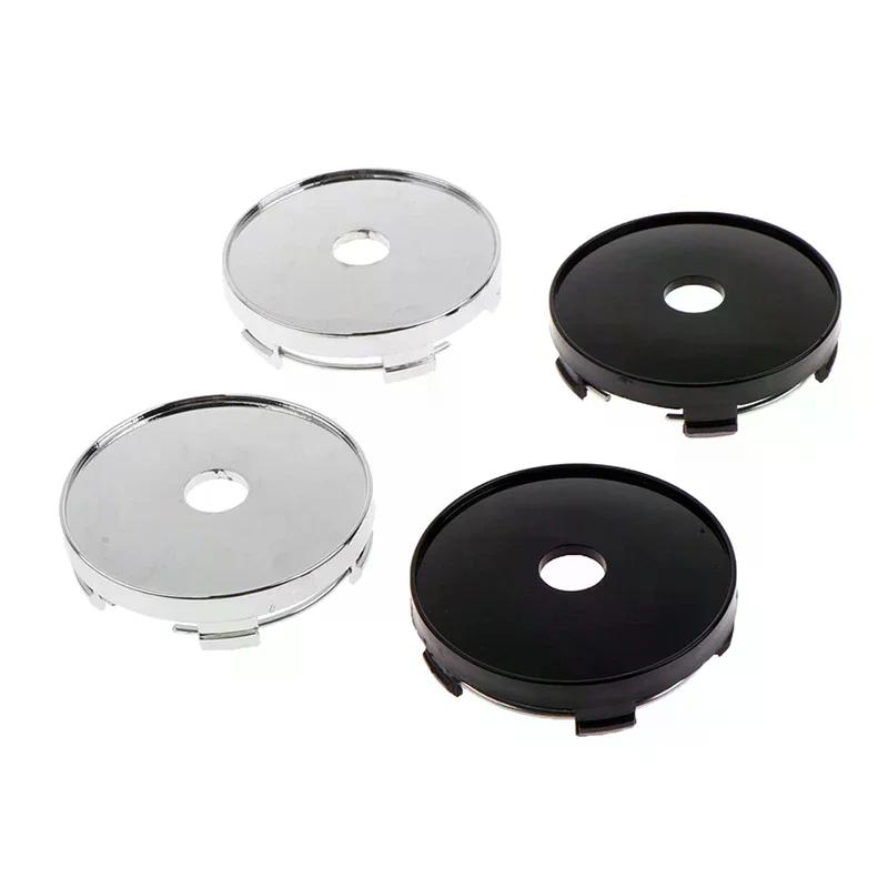4Pcs 60-65mm Black Plastic Car Wheel Center Hub Caps Auto Rim Decor Protective Covers Accessories