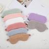 Plush Eye Mask with Elastic Band, Ear-Friendly, Lamb Wool, Solid Color, High-Style Silk Imitation for Napping.