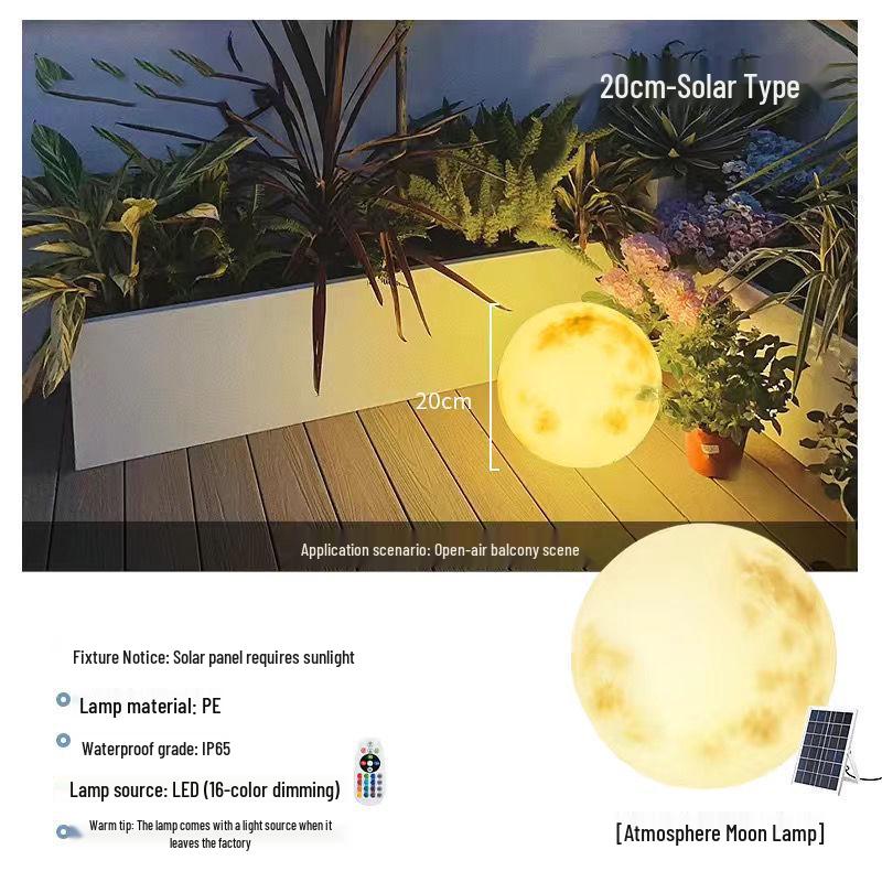 Solar-Powered Waterproof Moon Lamp for Garden, Lawn & Courtyard Decoration