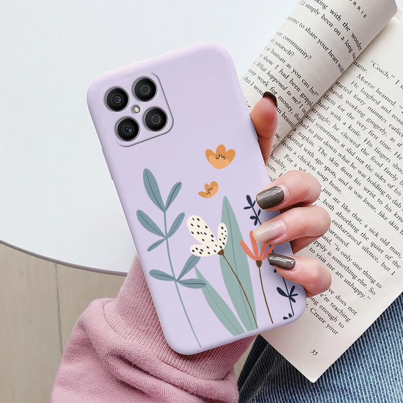 Flowers Funda For Honor X8 Capa HonorX8 X6 X 8 Phone Case Soft Silicone Cute Cat Bear Back Cover For Honor X 6 Bumper Cartoon